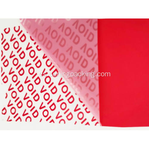 Red Total Transfer Tamper Material de impresión evidente